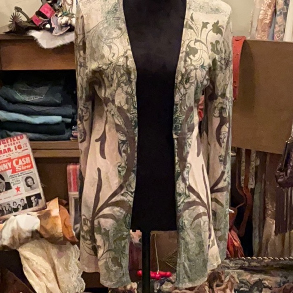 Stetson Green and Cream Cardigan